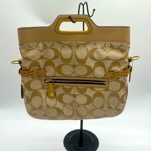 Coach Tan and Brown Tote Bag